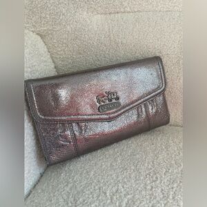 Coach vintage Y2K Madison Metallic Leather wallet NWOT